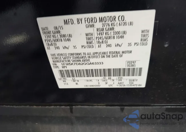 1FM5K7D82GGA63333: 43636895