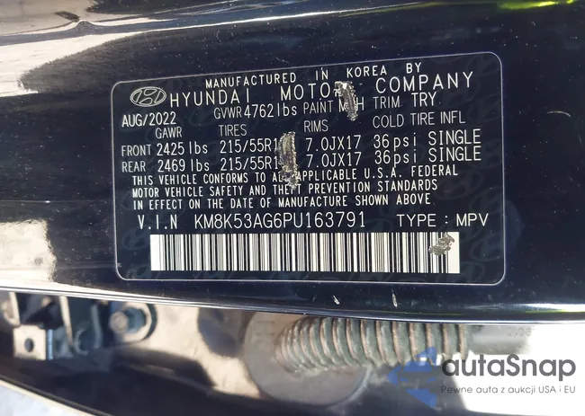 KM8K53AG6PU163791: 43637198