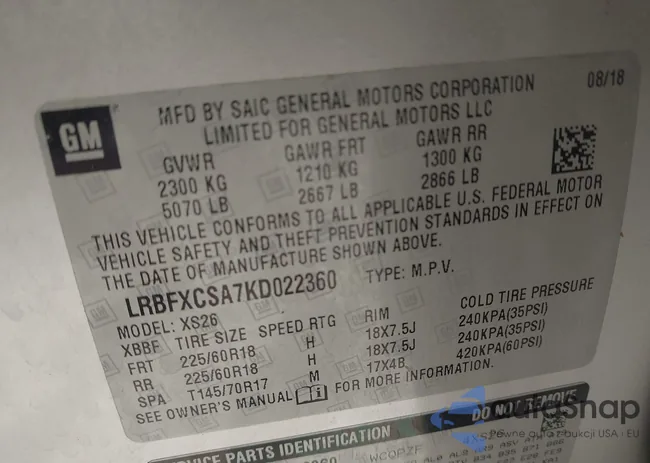 LRBFXCSA7KD022360: 43637244