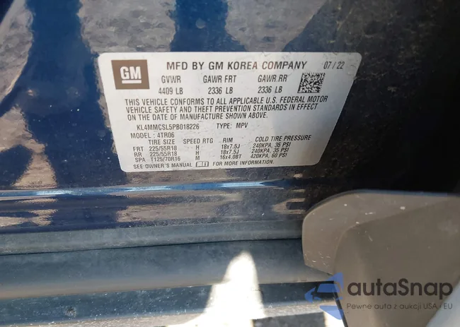 KL4MMCSL5PB018226: 43638449