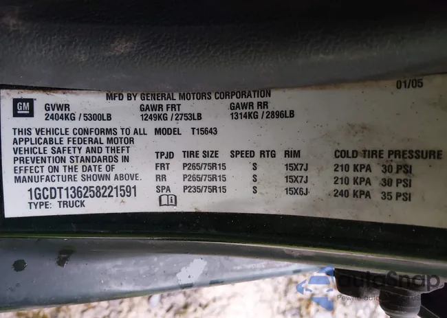 1GCDT136258221591: 43638499