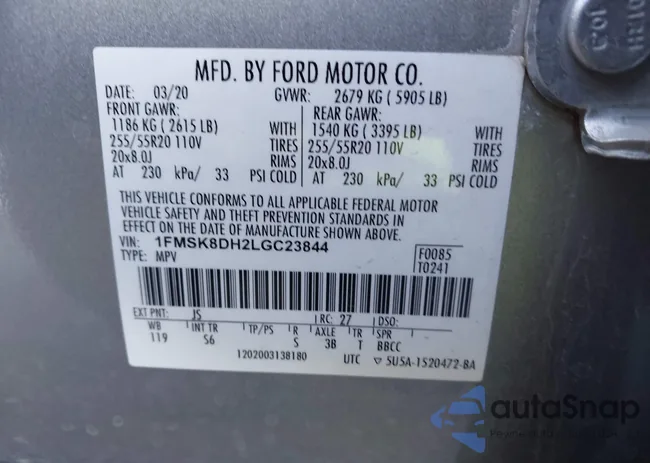 1FMSK8DH2LGC23844: 43638755