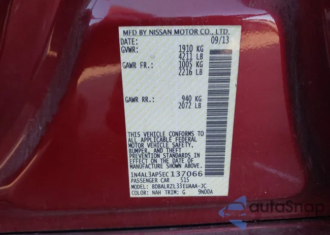 1N4AL3AP5EC137066: 43637873