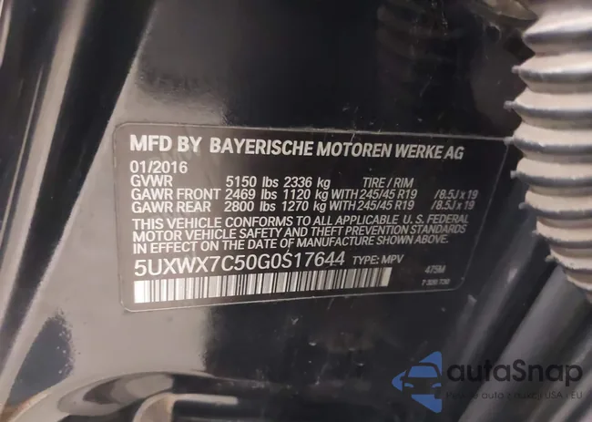 5UXWX7C50G0S17644: 43637880