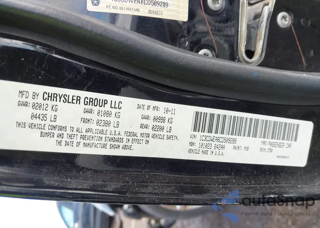 1C3CDWEA8CD509289: 43637954