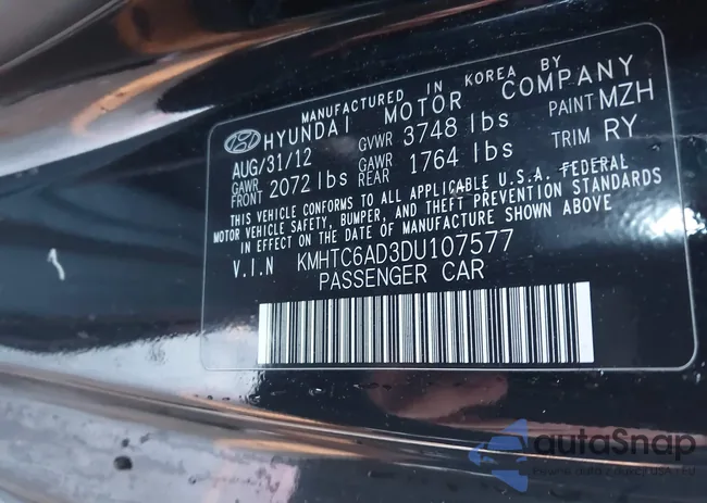 KMHTC6AD3DU107577: 43638219