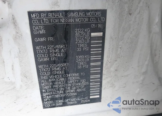 KNMAT2MV3GP703994: 43639689