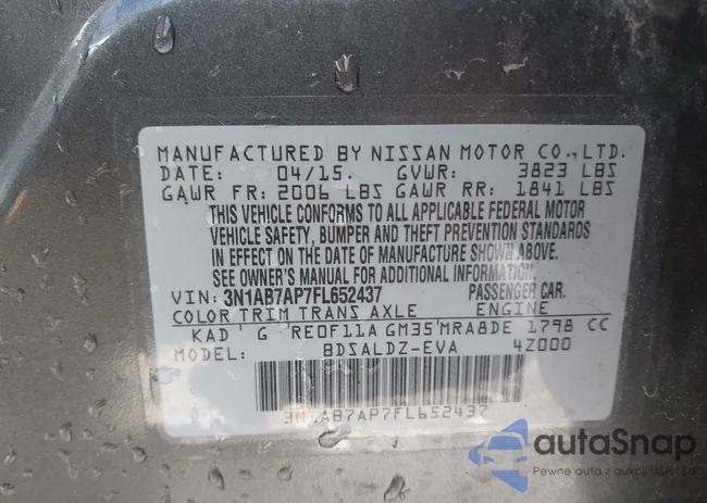 3N1AB7AP7FL652437: 43639811