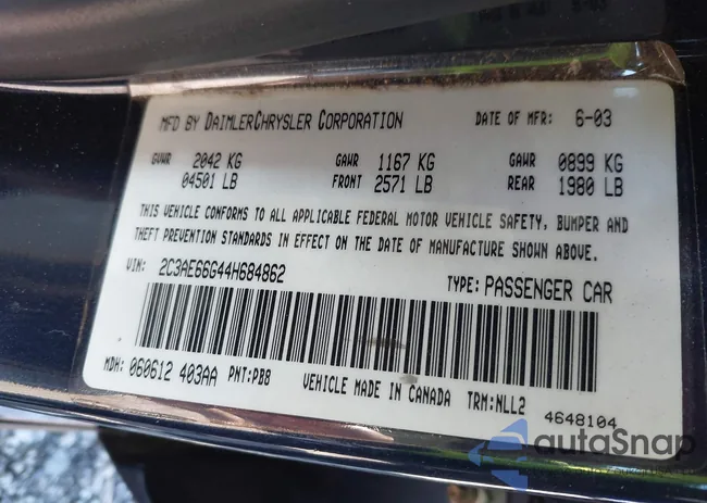 2C3AE66G44H684862: 43639120