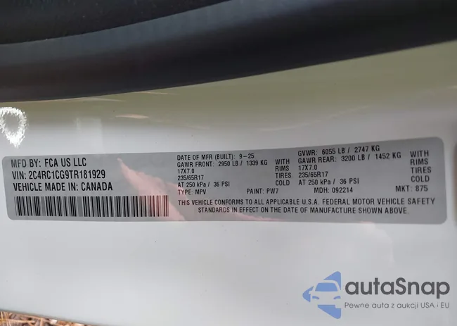 2C4RC1CG9TR181929: 43639174