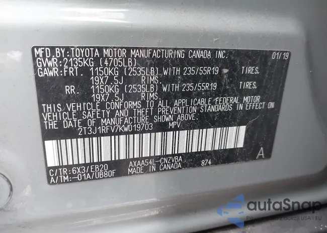 2T3J1RFV7KW019703: 43640366