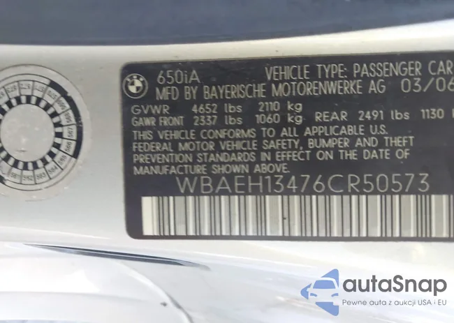 WBAEH13476CR50573: 43640374