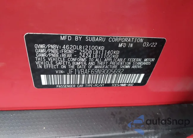 JF1VBAF69N9005692: 43640378