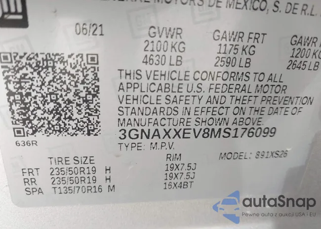 3GNAXXEV8MS176099: 43640514