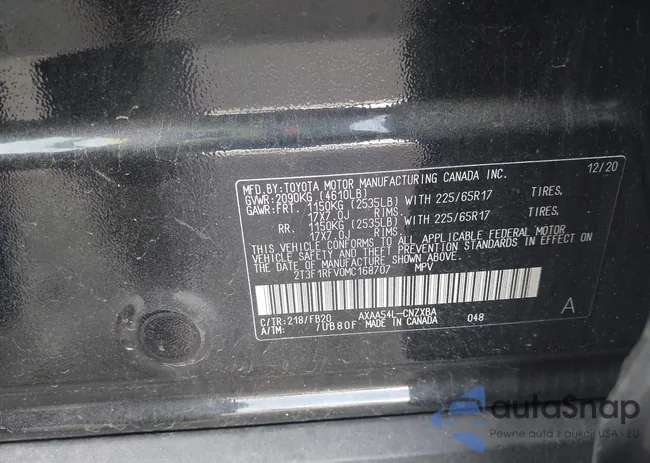 2T3F1RFV0MC168707: 43640558