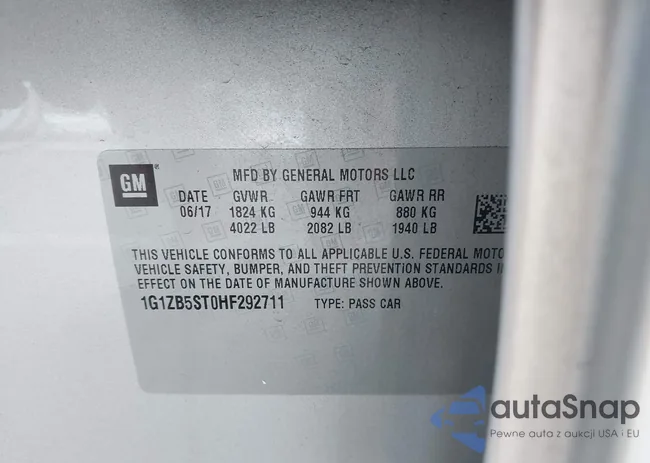 1G1ZB5ST0HF292711: 43640639