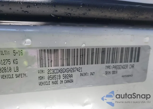 2C3CDXBGXGH267421: 43640720