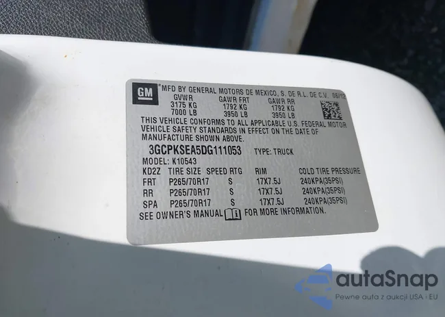 3GCPKSEA5DG111053: 43640855