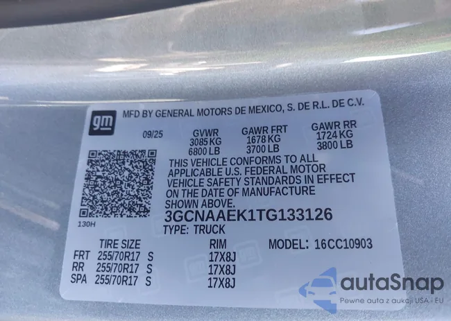 3GCNAAEK1TG133126: 43639942