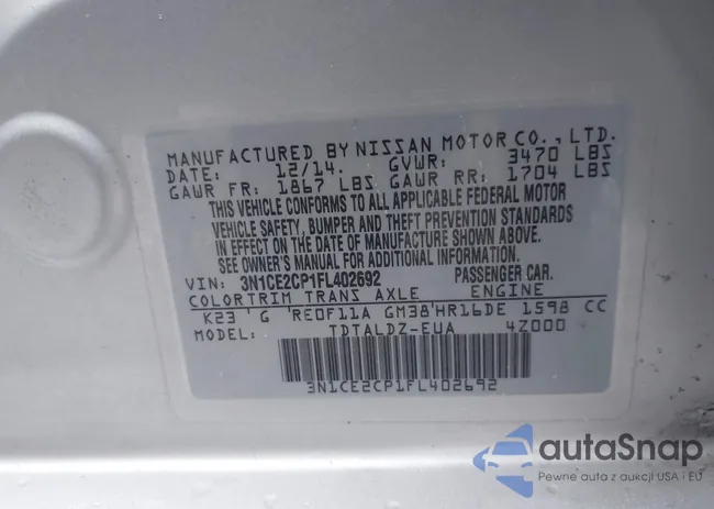 3N1CE2CP1FL402692: 43640162