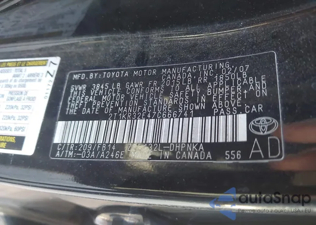 2T1KR32E47C666741: 43641348