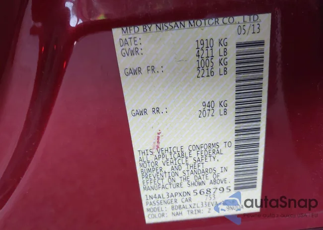 1N4AL3APXDN568795: 43641397