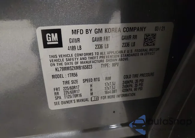 KL79MMS2XMB165823: 43641506