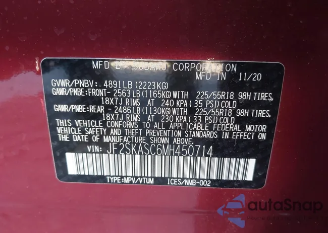 JF2SKASC6MH450714: 43641751