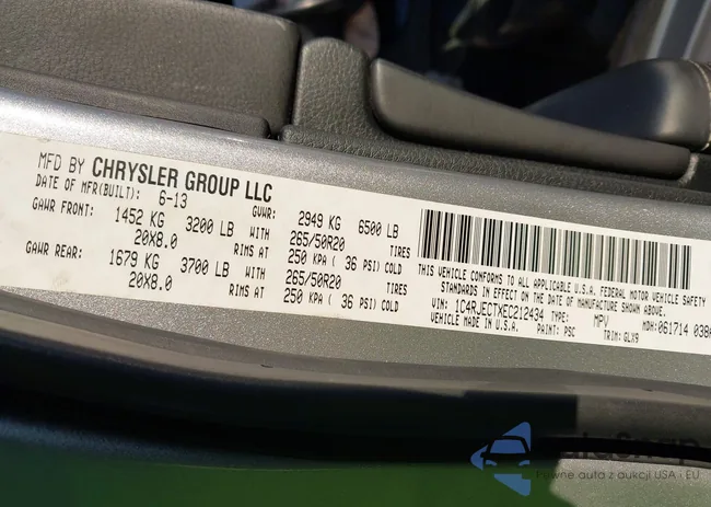 1C4RJECTXEC212434: 43641209