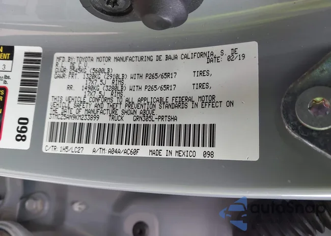 3TMCZ5AN9KM233899: 43641249