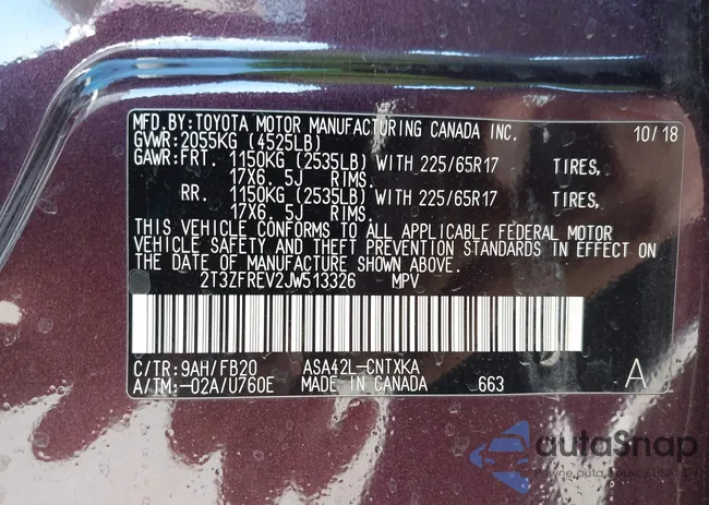 2T3ZFREV2JW513326: 43642263