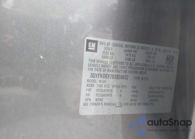 3GYFNDEY7BS659832: 43642277