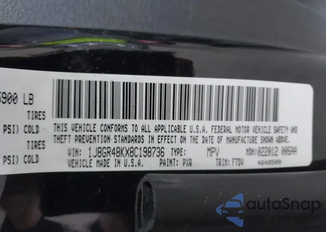 1J8GR48KX8C198736: 43642396