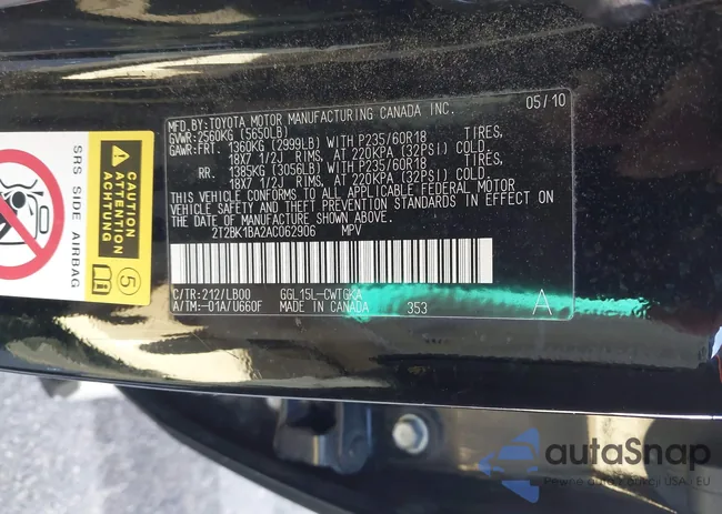 2T2BK1BA2AC062906: 43642432