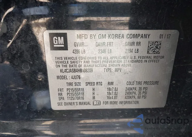 KL4CJASB4HB108209: 43642451