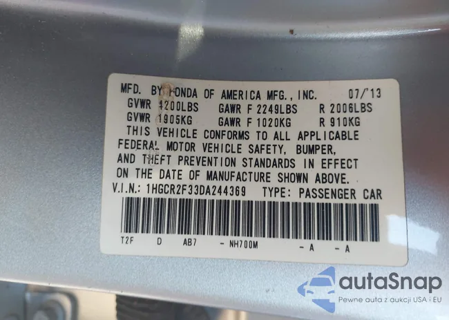 1HGCR2F33DA244369: 43642475