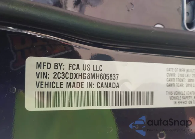 2C3CDXHG8MH605837: 43642542