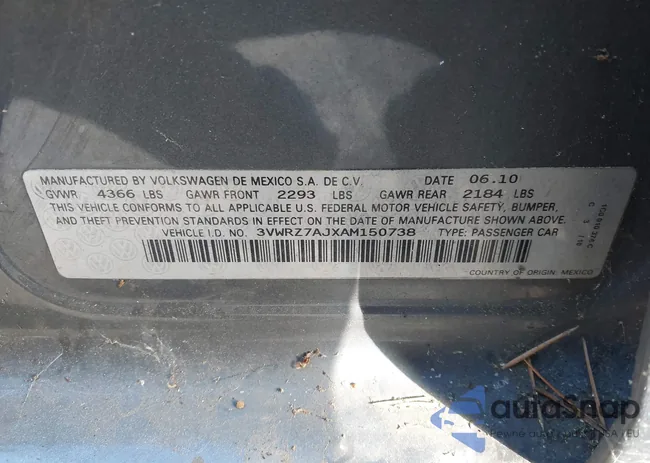 3VWRZ7AJXAM150738: 43642724