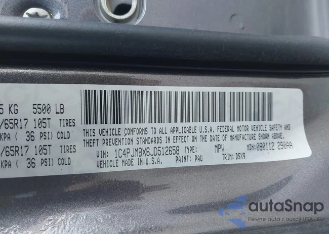 1C4PJMBX6JD512658: 43642765