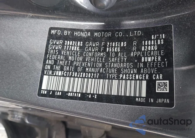 JHMFC1F38JX030217: 43641865