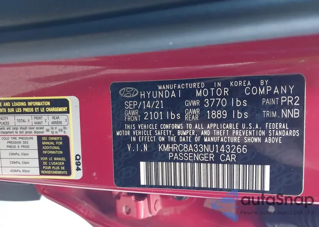 KMHRC8A33NU143266: 43642166