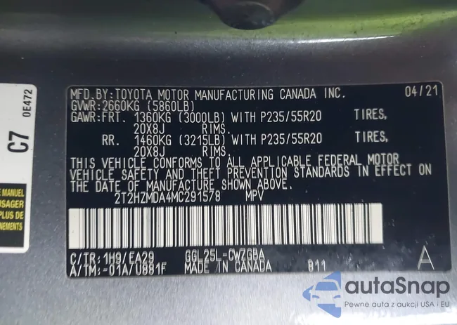 2T2HZMDA4MC291578: 43643239