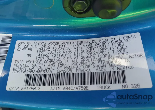 3TMJU62N58M056335: 43643290