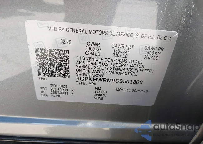 3GPKHWRM9SS501800: 43643340