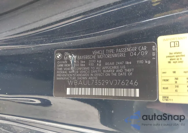 WBAUL73529VJ76246: 43643445