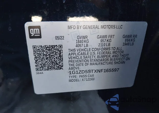 1G1ZD5STXNF165597: 43643480