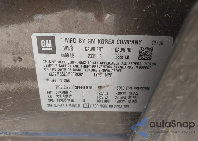 KL79MSSL0MB078381: 43643542