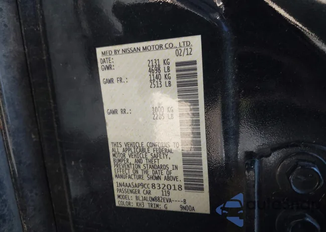 1N4AA5AP9CC832018: 43643556