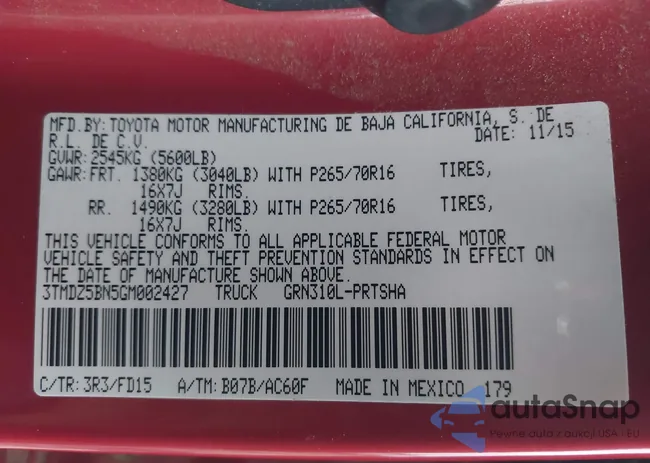 3TMDZ5BN5GM002427: 43643707