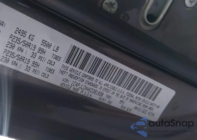 1C4PJLDX4KD381030: 43643708